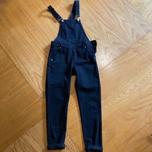 Black Denim Overalls